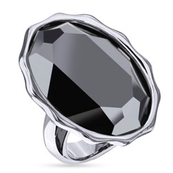 Кольцо Сияние (кристаллы SW гематит; покрытие родий), Есть комплект