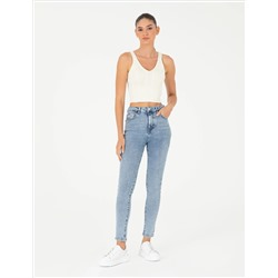 Açık Mavi Skinny Fit Jean Pantolon