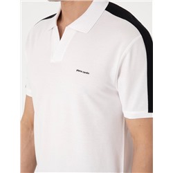 Siyah Kol Detaylı Slim Fit Polo Yaka Tişört