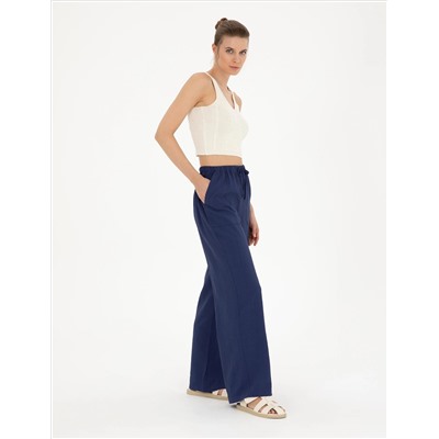 Lacivert Loose Fit Pantolon