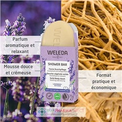 Weleda Shower Bar Douche Végétale Solide Lavender & Vétivier Bio 75g