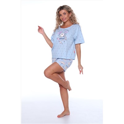 Пижама с шортами 050-051 с шортами Очарование НАТАЛИ #981420