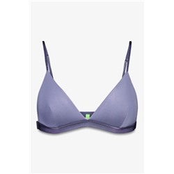 Sujetador triangular microfibra brillo azul