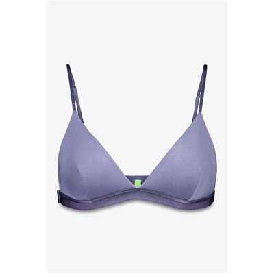 Sujetador triangular microfibra brillo azul