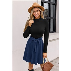 Evergreen Days Two-Toned Mini Dress