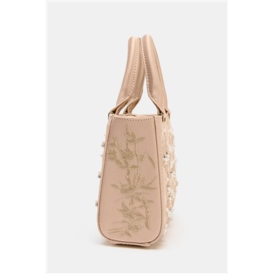STRUCTURED EMBROIDERED HANDBAG