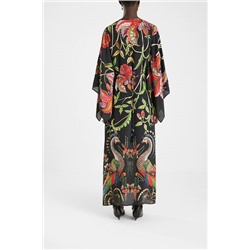 Vestido largo loose manga ancha 3/4