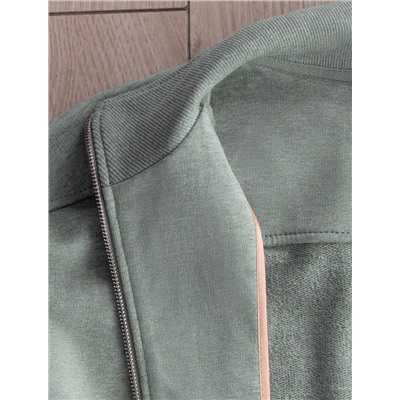 Бомбер среднего объема на молнии из петельчатого футера двухнитки с эластаном