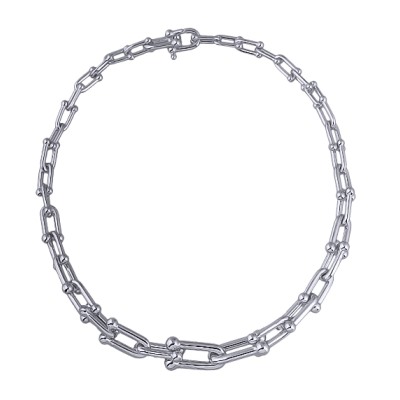 Колье Тиффани (покрытие родий) 46см, Есть комплект