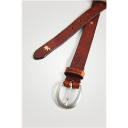 Cinturón piel bordado