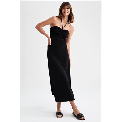 Defacto A Kesim Straplez Bodycon Maxi Elbise Y0948AZ22SM