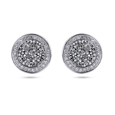 Пусеты Галактика (кристаллы SW серебристые; покрытие родий), Есть комплект