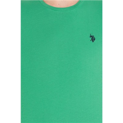 Erkek Yeşil Basic Bisiklet Yaka Tişört