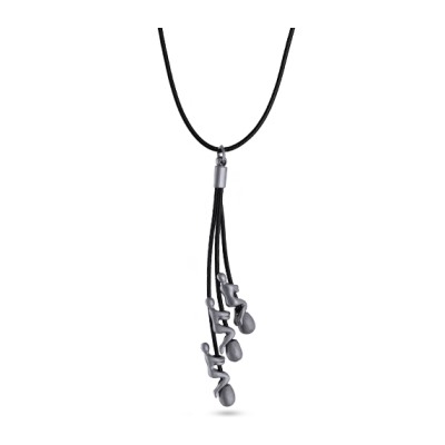 Кулон Объятия (покрытие матовый родий) 52-57см, Есть комплект