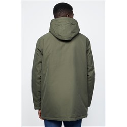 Parka con capucha Caqui