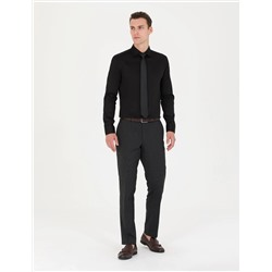 Siyah Ex. Slim Fit Uzun Kollu Klasik Gömlek