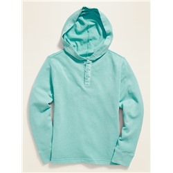 Dip-Dye Pullover Henley Hoodie for Boys