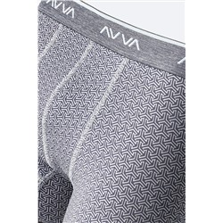 Avva Erkek Gri Geometrik Desenli Tekli Boxer A51Y9505