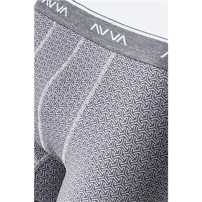 Avva Erkek Gri Geometrik Desenli Tekli Boxer A51Y9505