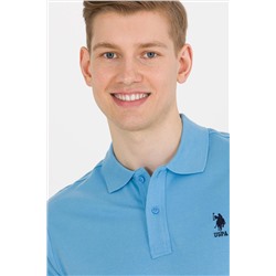 Erkek Turkuaz Basic Polo Yaka Tişört