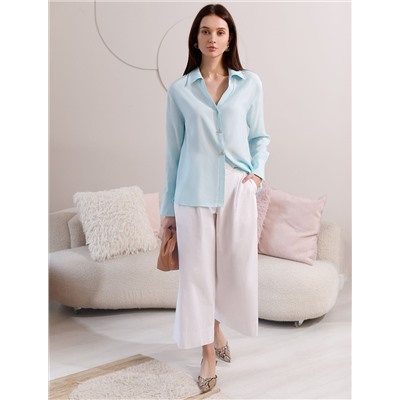 Блузка с широкими манжетами из вискозы с лиоцеллом