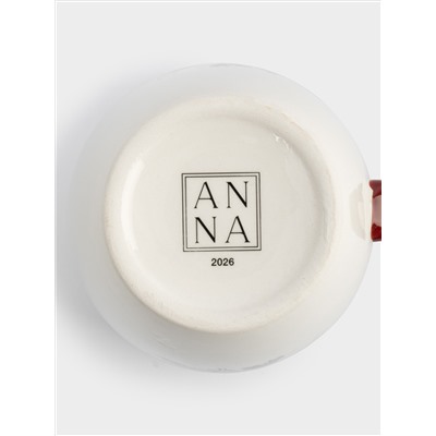 Кружка, 330 мл, керамика D, красная, Лошадка, Festival