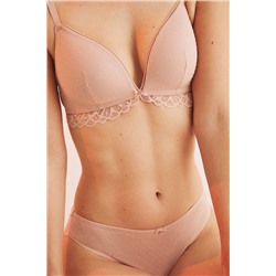 LOVELY Sujetador triangular encaje tul rosa