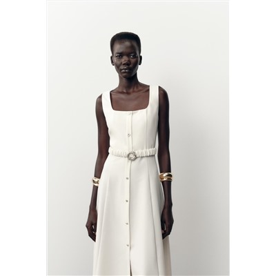 MIDI DRESS WITH BELT