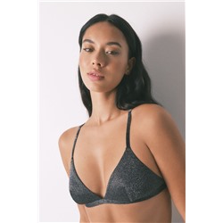 Sujetador NATURAL lurex terciopelo negro