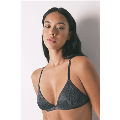 Sujetador NATURAL lurex terciopelo negro