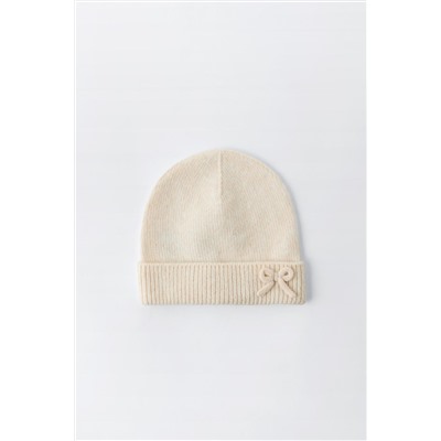 KNIT HAT WITH BOW