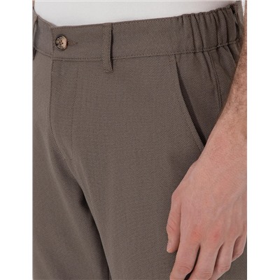 Vizon Slim Fit Beli Lastikli Kanvas Pantolon