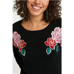 Jersey corto tricot bordado hombros