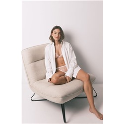 Tanga tul blanca bordada