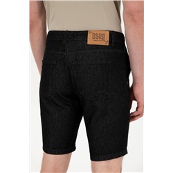 Erkek Siyah Jean Şort