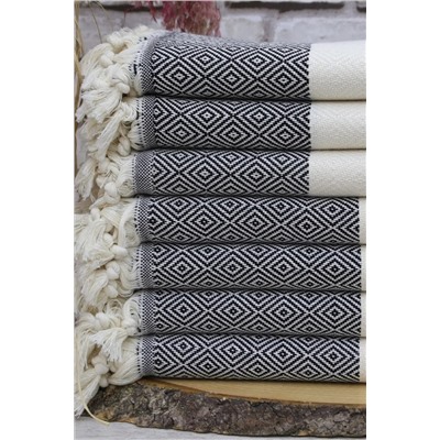 Fabric Box %100 Doğal Pamuk Elmas Peştemal Banyo Havlusu Türk Havlusu Hamam Plaj Havlusu