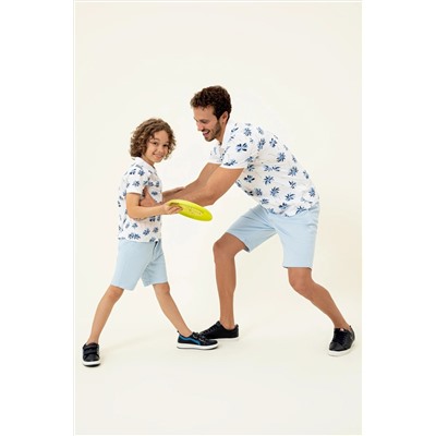 Erkek Çocuk Koyu Mavi Polo Yaka Tişört