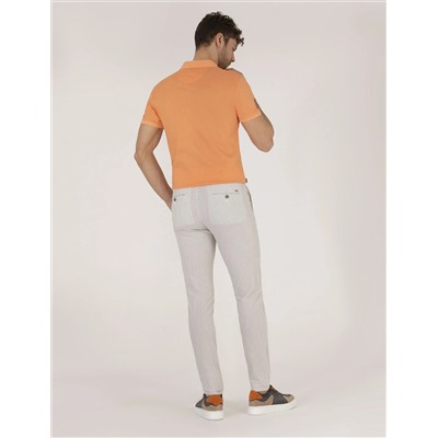 Gri Slim Fit Kanvas Pantolon