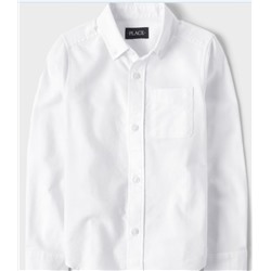 Kids Uniform Oxford Button Down Shirt - white