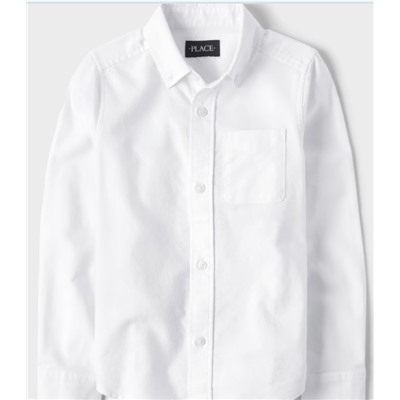 Kids Uniform Oxford Button Down Shirt - white