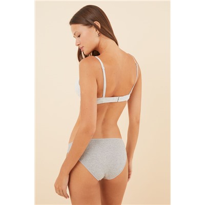 GORGEOUS Sujetador push up algodón gris