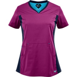 UA Butter-Soft STRETCH Scrubs Contemporary Fit Stretch Side Panels Top