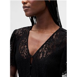 Lace V-Neck Midi Dress