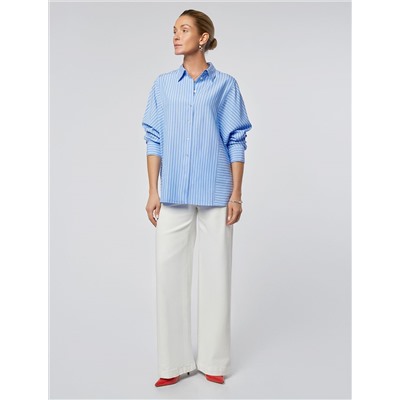 Блузка в полоску с цельнокроеной проймой