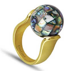 Кольцо (гелиотис 16мм; покрытие золото), Есть комплект