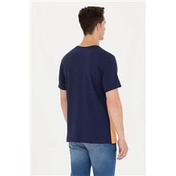 Erkek Turuncu Bisiklet Yaka Tişört