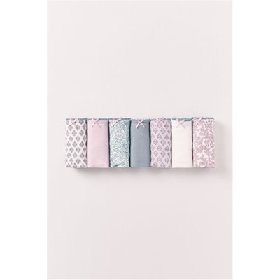 Pack 7 bragas culottes algodón mix estampado