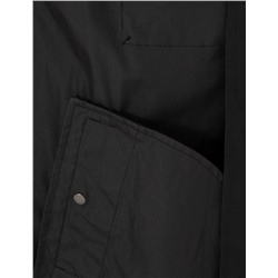 Siyah Regular Fit Fermuarlı İnce Mont