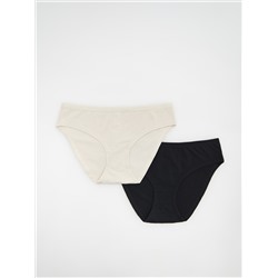 Slips mit hohem Baumwollanteil, 2er-Pack