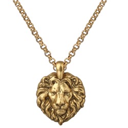 Кулон Король лев (покрытие античное золото) 85см, Есть комплект
